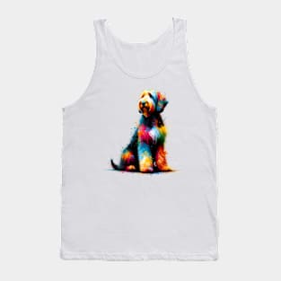 Vibrant Abstract Otterhound in Splashed Paint Art Tank Top